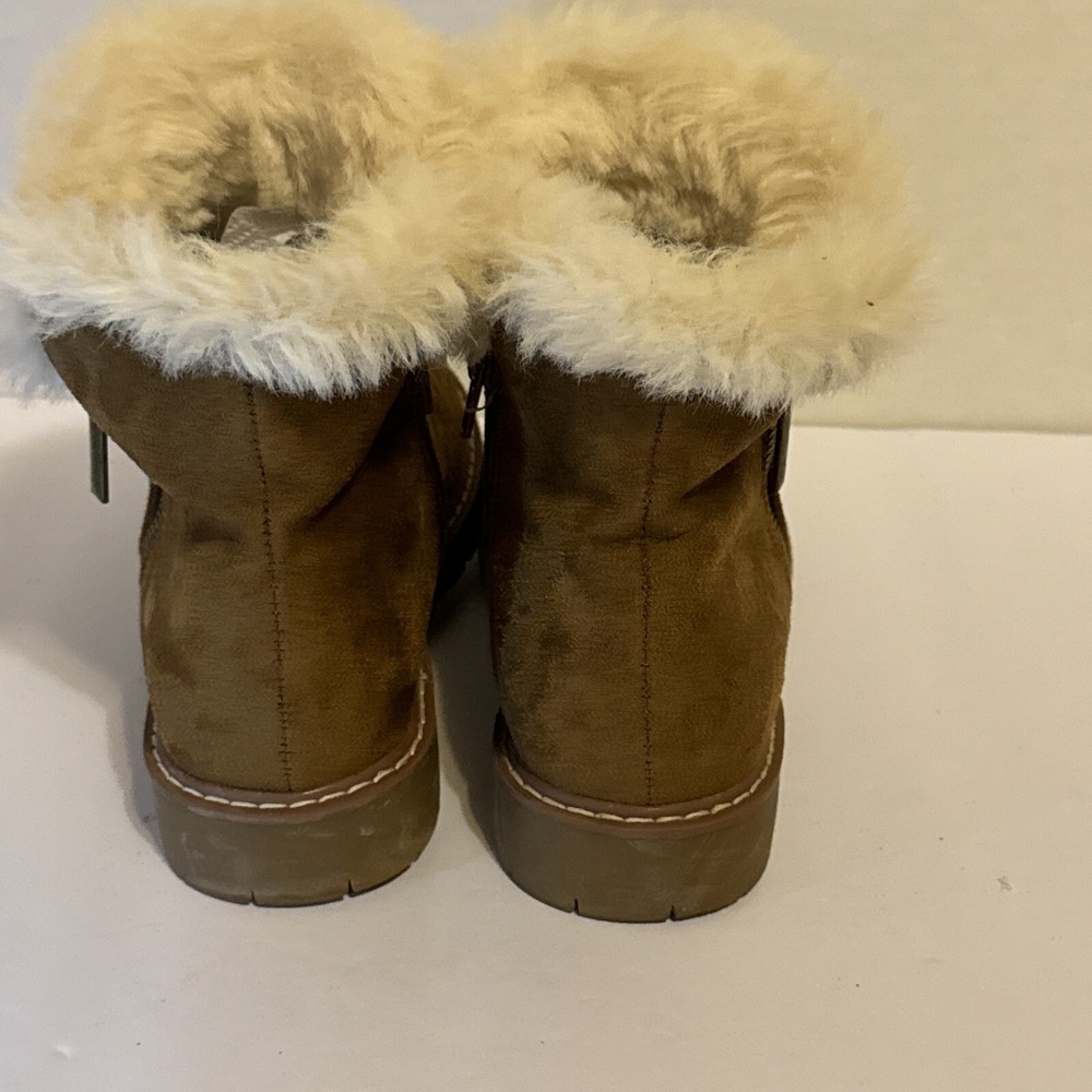 American Eagle Chestnut Brown Faux Suede Leather Pull-on Ankle Boot Size 6 - Picture 6 of 11